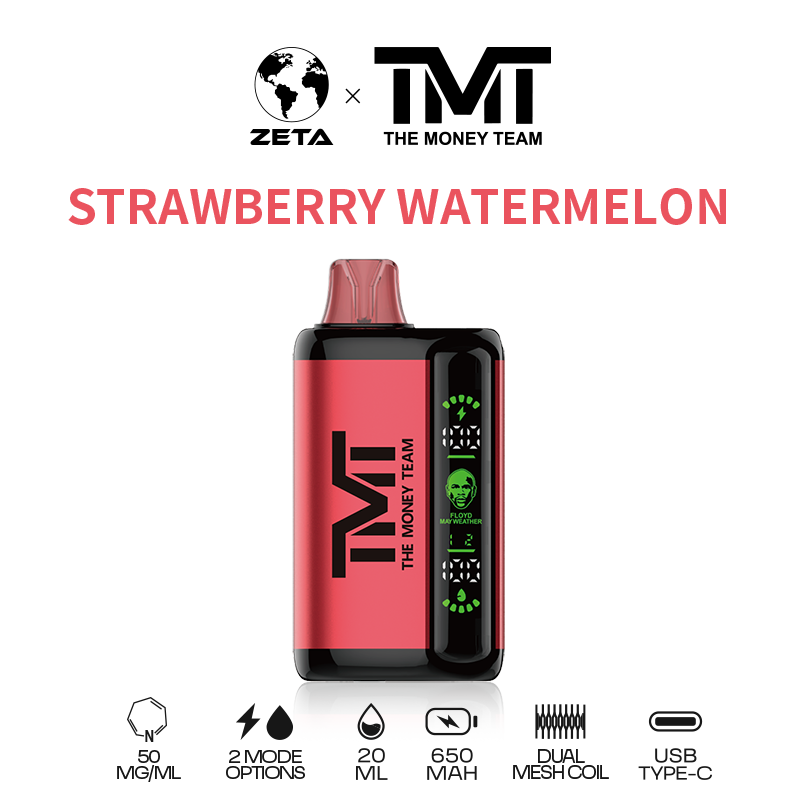 TMT by Floyd Mayweather 15k Puffs Disposable Vape - Strawberry Watermelon
