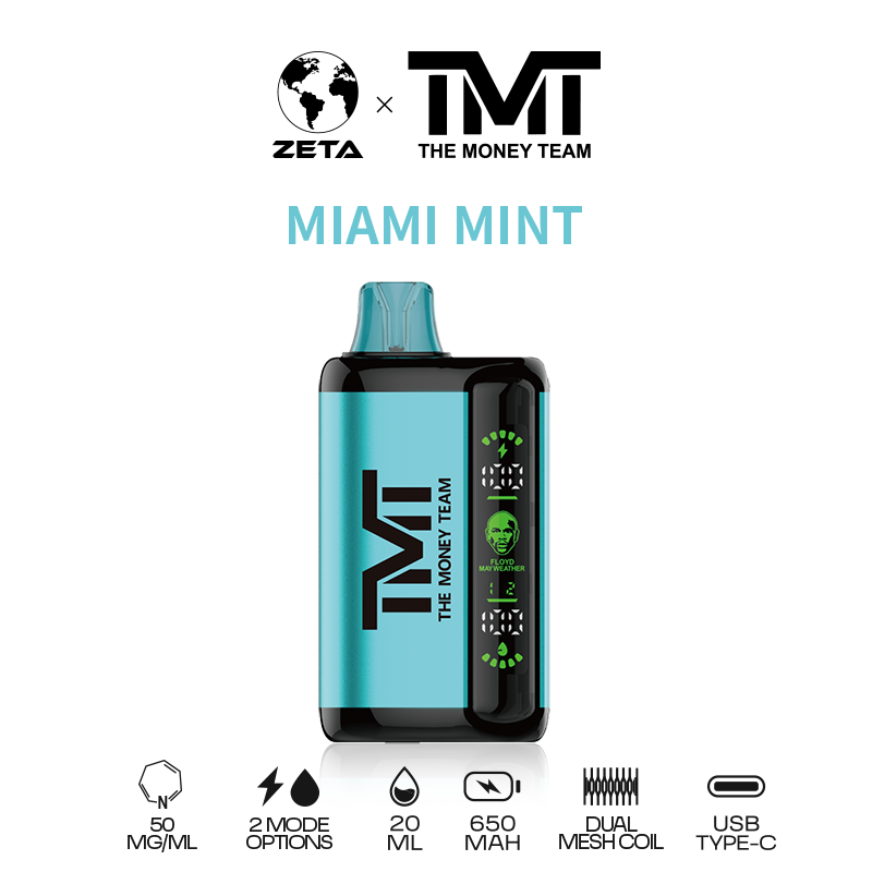 TMT by Floyd Mayweather 15k Puffs Disposable Vape - Miami Mint