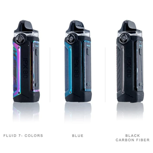 SMOK IPX 80 Pod System Kit Best Colors Fluid 7-Colors Blue Black Carbon Fiber