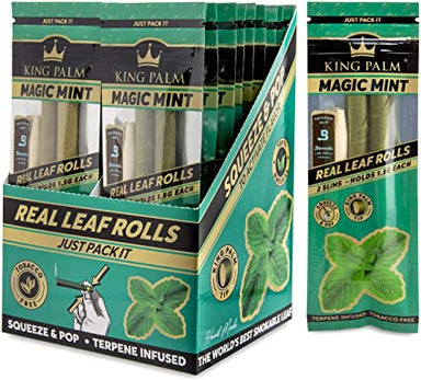 King Palm Mini Size Flavored Pre-Rolled Terps 20 Pack Best Flavor Real Magic Mint