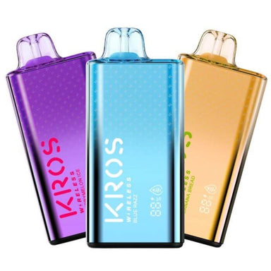 KROS Wireless 9000 Puffs Disposable Vape 17mL 10 Pack Best Flavors