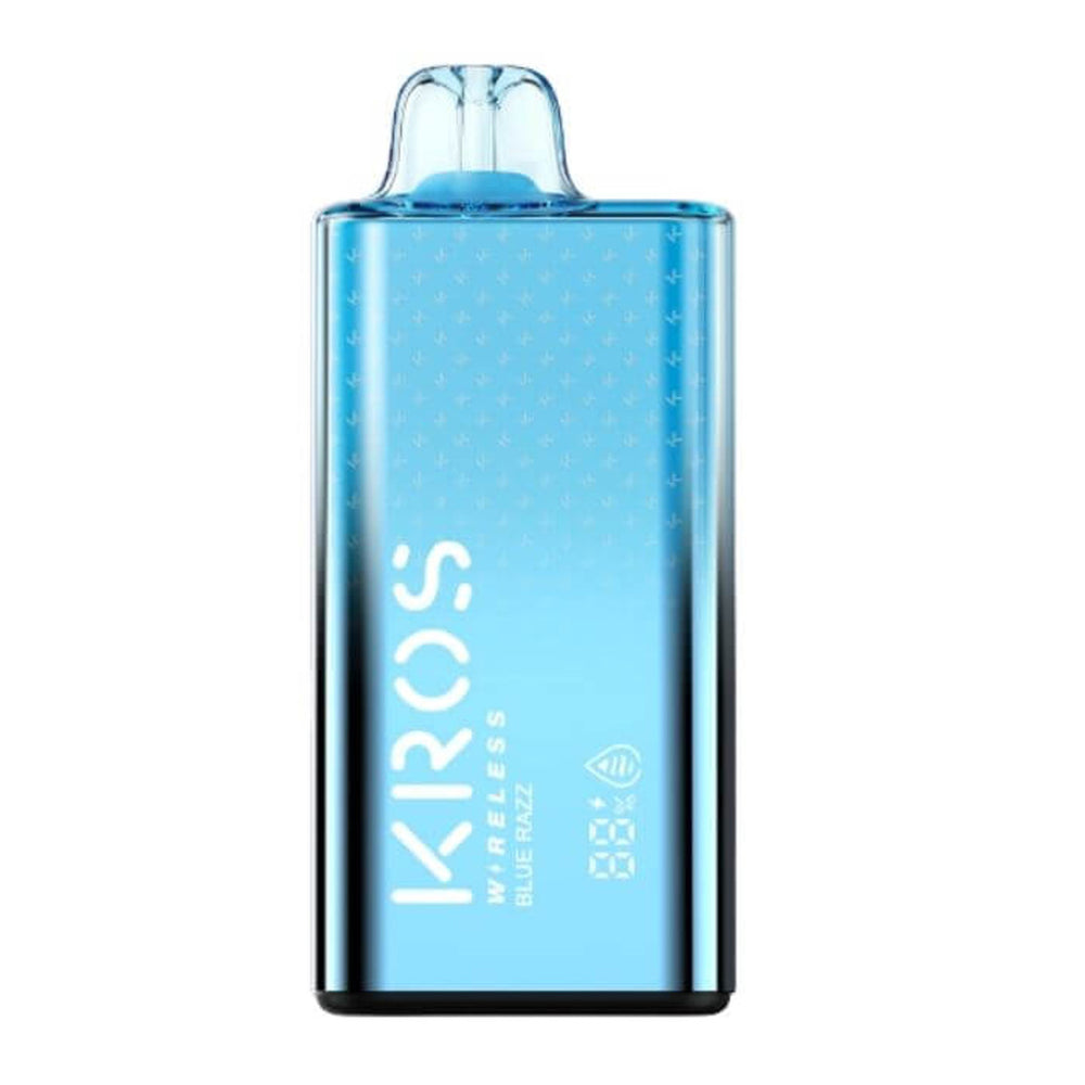 KROS Wireless 9000 Puffs Disposable Vape 17mL 10 Pack Best Flavor Blue Razz