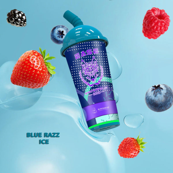 SnowWolf Ease 8000 Puffs Disposable 18mL 10 Pack Best Flavor Blue Razz Ice