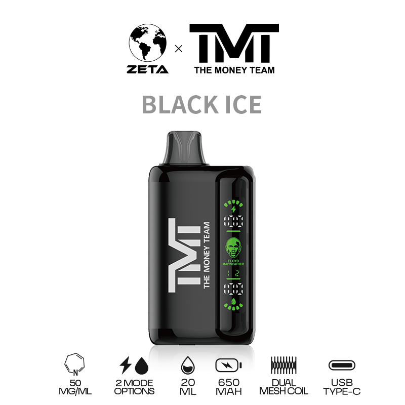 TMT by Floyd Mayweather 15k Puffs Disposable Vape - Black Ice
