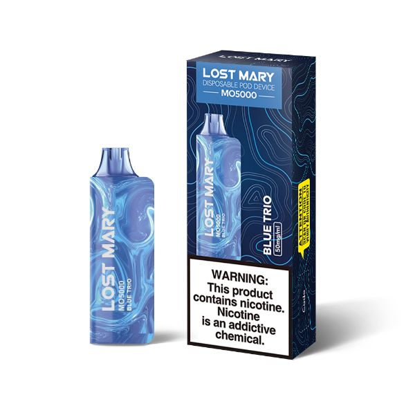 Lost Mary MO5000 Disposable Vape by Elf Bar 10 Pack 13.5mL Best Flavor Blue Trio