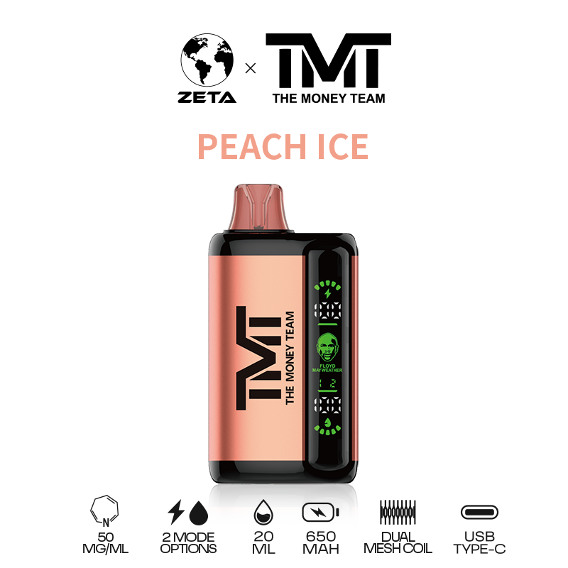 TMT by Floyd Mayweather 15k Puffs Disposable Vape - Peach Ice