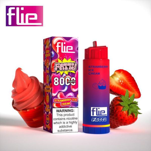 Flie Fatty 8000 Puffs Disposable 10 Pack 16mL Best Flavor Strawberry Ice Cream