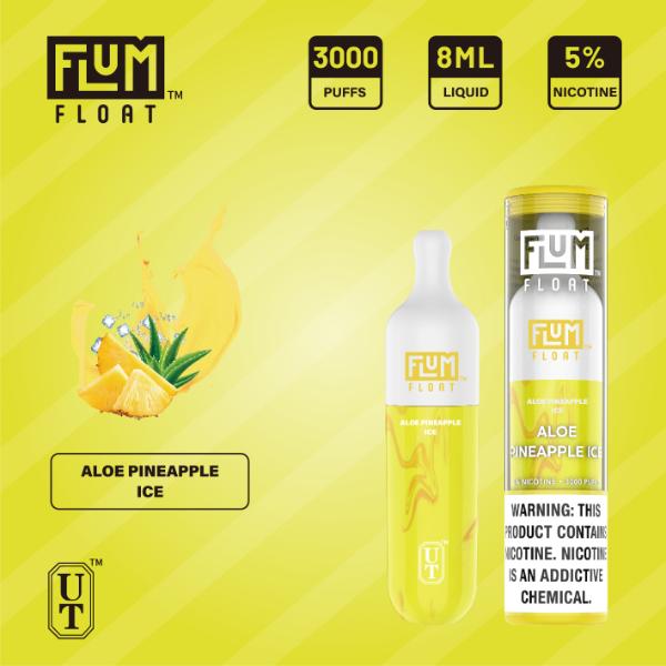 Flum Float 3000 Puffs Disposable Vape 8mL 10 Pack Best Flavor Aloe Pineapple Ice