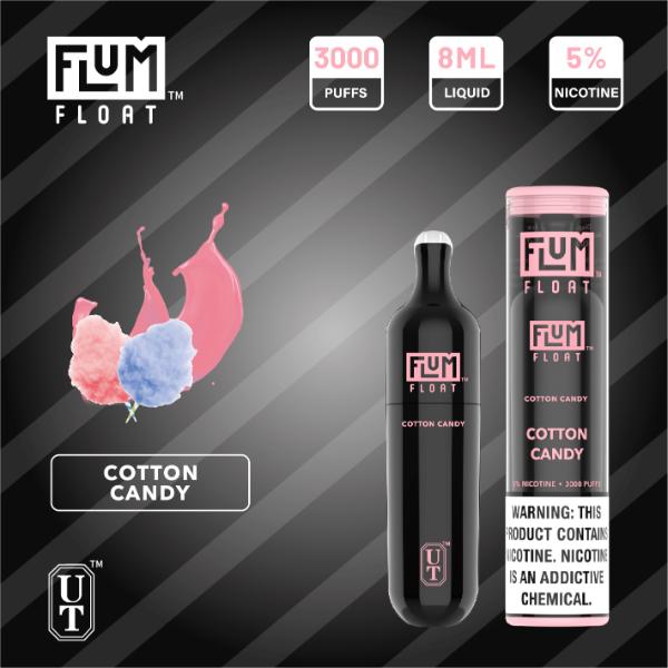 Flum Float 3000 Puffs Disposable Vape 8mL 10 Pack Best Flavor Cotton Candy