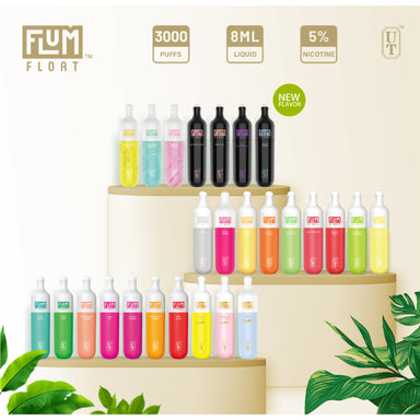 Flum Float 3000 Puffs Disposable Vape 8mL 10 Pack Best Flavors