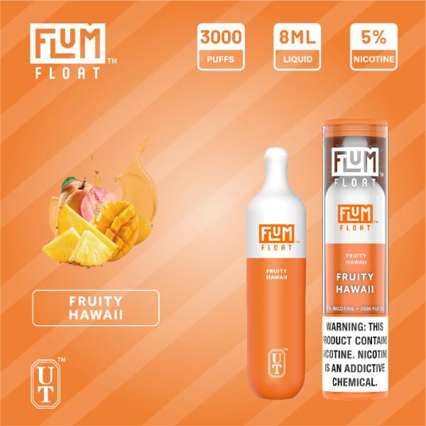 Flum Float 3000 Puffs Disposable Vape 8mL 10 Pack Best Flavor Fruity Hawaii