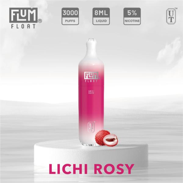 Flum Float 3000 Puffs Disposable Vape 8mL 10 Pack Best Flavor Lichi Rosy