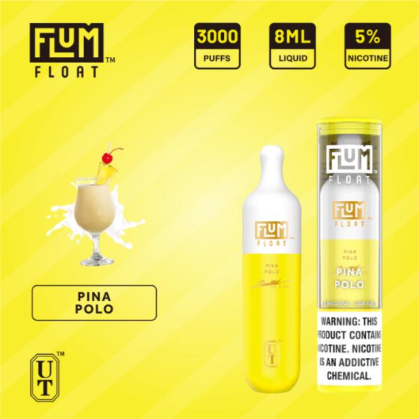 Flum Float 3000 Puffs Disposable Vape 8mL 10 Pack Best Flavor Pina Polo