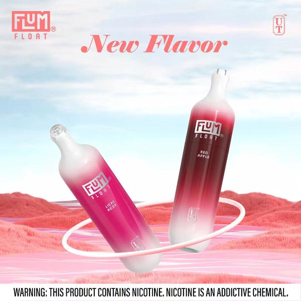 Flum Float 3000 Puffs Disposable Vape 8mL 10 Pack Best Flavors Lichy Rosy Red Apple