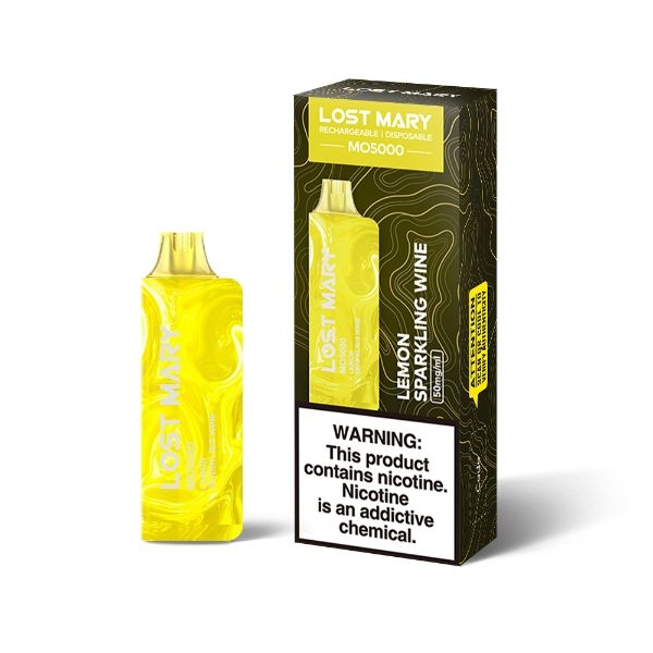 Lost Mary MO5000 Disposable Vape by Elf Bar 10 Pack 13.5mL Best Flavor Lemon Sparkling Wine