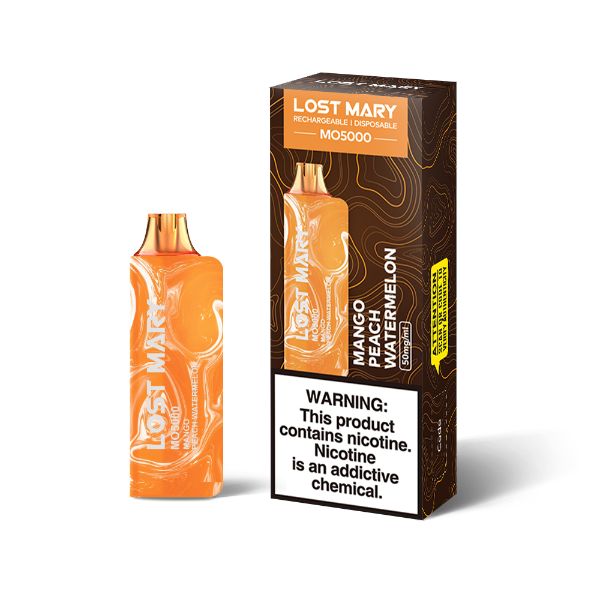 Lost Mary MO5000 Disposable Vape by Elf Bar 10 Pack 13.5mL Best Flavor Mango Peach Watermelon