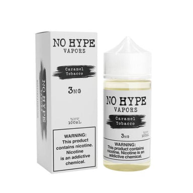 No Hype Vapors E-Liquid 100ML Vape Juice Best Flavor Caramel Tobacco