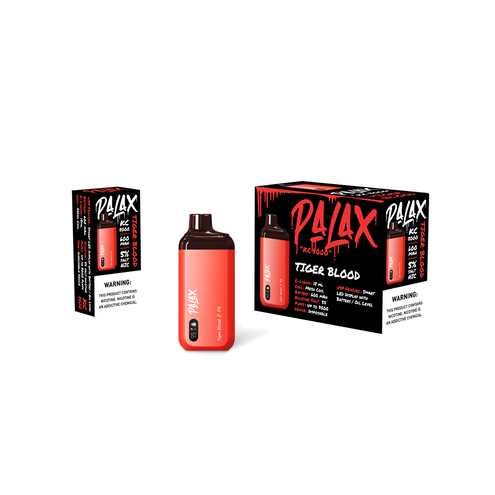 Palax KC8000 Puffs Disposable Vape 18mL Best Flavor Tiger Blood