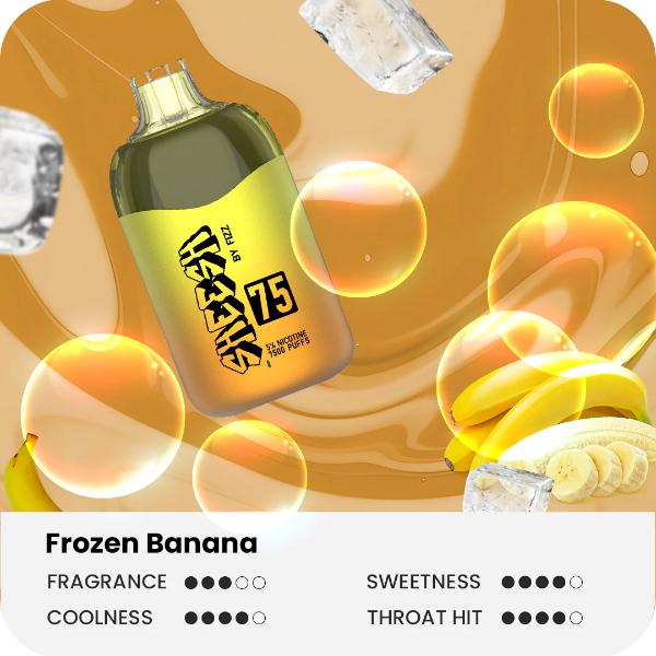 Sheesh75 by Fizz 7500 Puffs Disposable Vape 17mL Best Flavor Frozen Banana