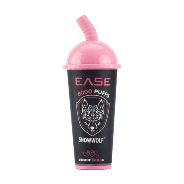 SnowWolf Ease 8000 Puffs Disposable 18mL 10 Pack Best Flavor Strawberry Banana Ice