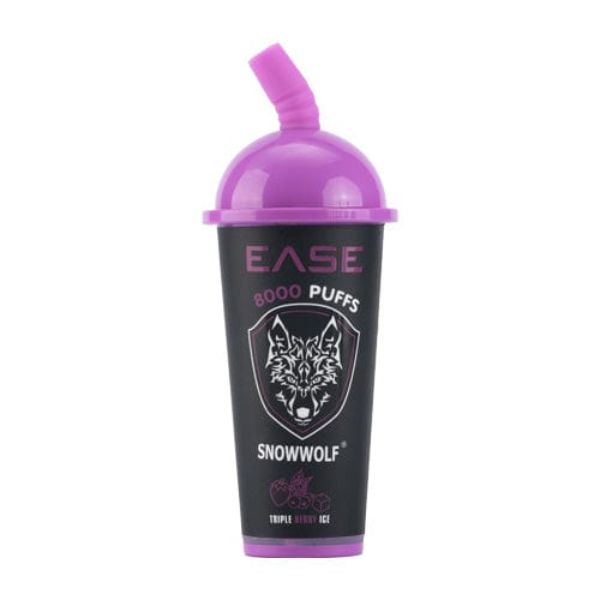SnowWolf Ease 8000 Puffs Disposable 18mL 10 Pack Best Flavor Triple Berry Ice