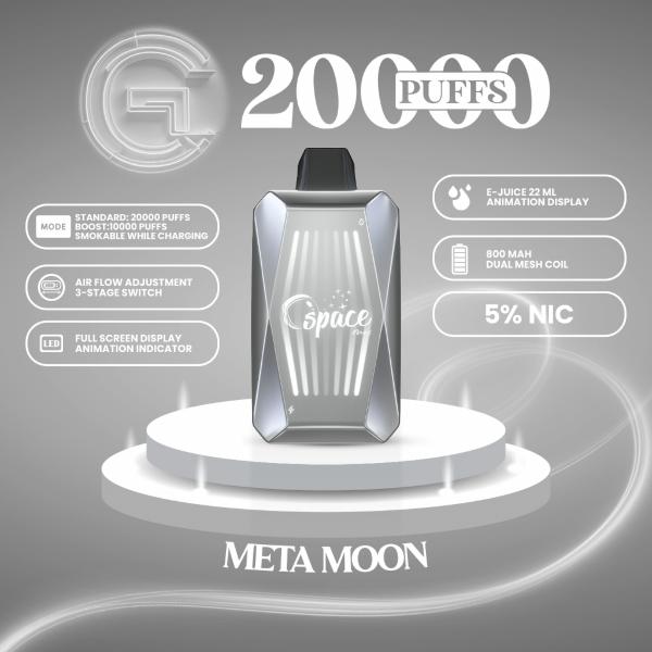 Space Max Glow 20000 Puffs Vape Juice 22mL Best Flavor Meta Moon