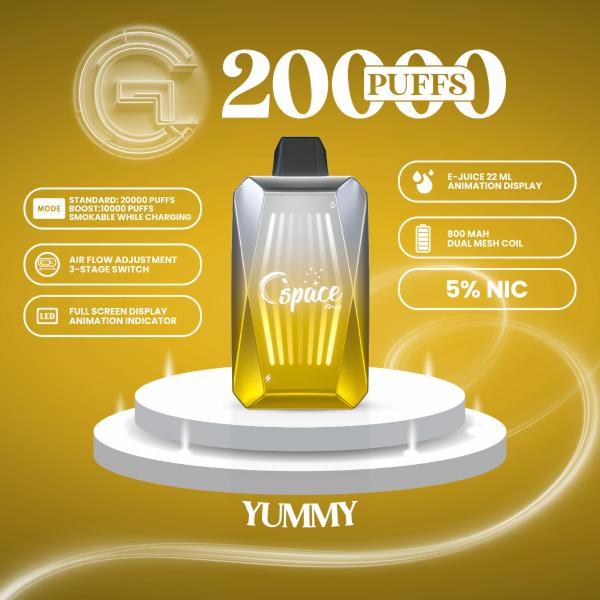 Space Max Glow 20000 Puffs Vape Juice 22mL Best Flavor Yummy