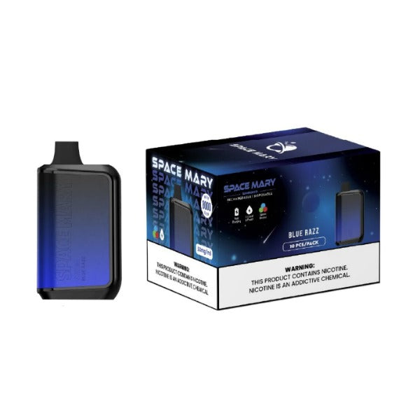 Space Mary SM8000 Puffs Recharge Vape 18mL Best Flavor Blue Razz
