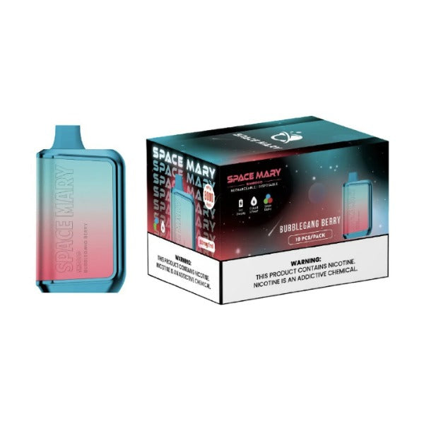 Space Mary SM8000 Puffs Recharge Vape 18mL Best Flavor Bubblegang Berry