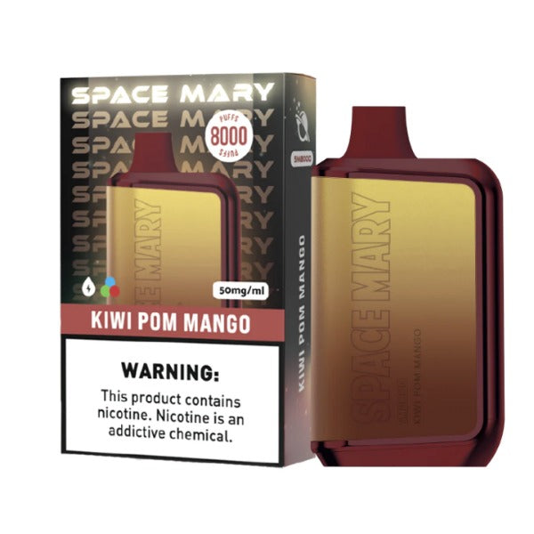 Space Mary SM8000 Puffs Recharge Vape 18mL Best Flavor Kiwi Pom Mango