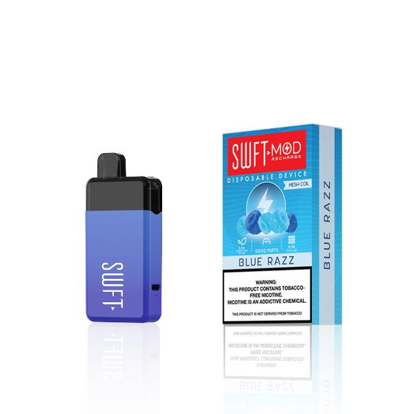 SWFT Mod 5000 Puffs Disposable 15mL 10 Pack Best Flavor Blue Razz