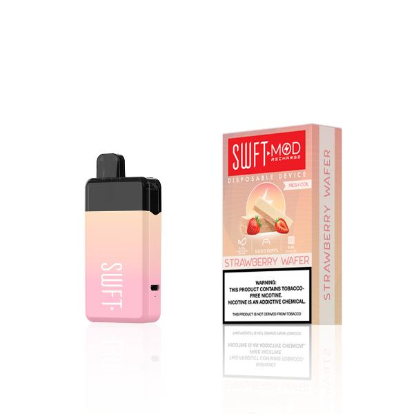 SWFT Mod 5000 Puffs Disposable 15mL 10 Pack Best Flavor Strawberry Wafer