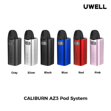Uwell Caliburn AZ3 Pod System Best Colors Gray Silver Black Blue Red Pink