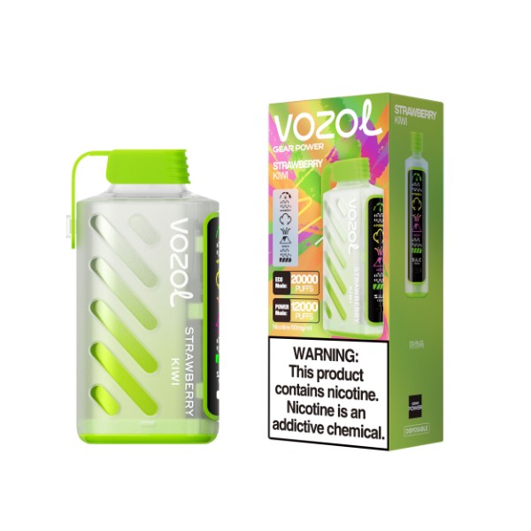 Vozol Gear Power 20000 Puffs Disposable Vape 20mL Best Flavor Strawberry Kiwi
