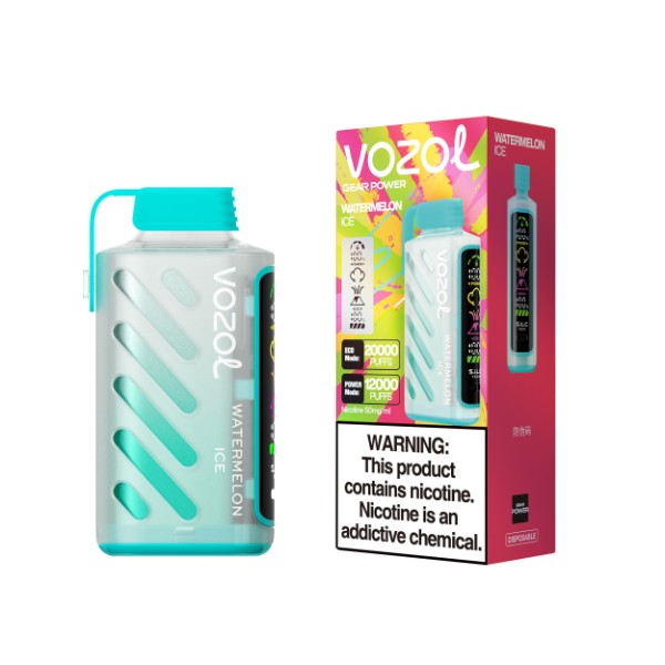 Vozol Gear Power 20000 Puffs Disposable Vape 20mL Best Flavor Watermelon Ice