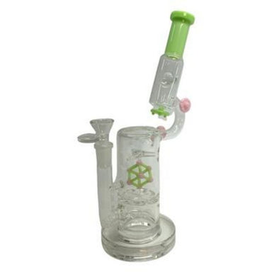 11" Spinning Cube Telescope Glass Water Pipe Best Color Green