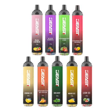 Beast Pod 4500 Puffs Single Disposable Vape 12mL Best Flavors Peach Lemonade Mixed Berries Strawberry Kiwi Strawberry Mango Banana Ice Strawberry Ice Cool Mint Mango Ice Lush Ice