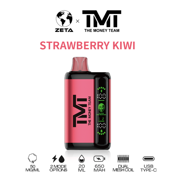   Best Deal TMT by Floyd Mayweather 15,000 Puffs Disposable Vape 20mL Strawberry Kiwi