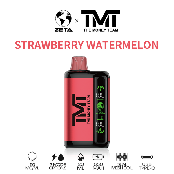 TMT by Floyd Mayweather 15k Puffs Disposable Vape - Strawberry Watermelon
