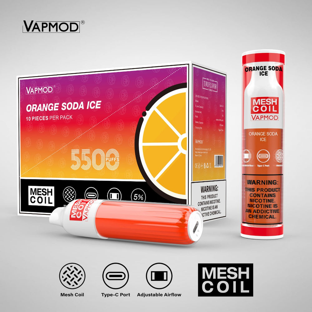 Vapmod QD40-V2 5500 Puffs Orange Soda Ice
