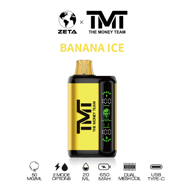   Best Deal TMT by Floyd Mayweather 15,000 Puffs Disposable Vape 20mL Banana Ice