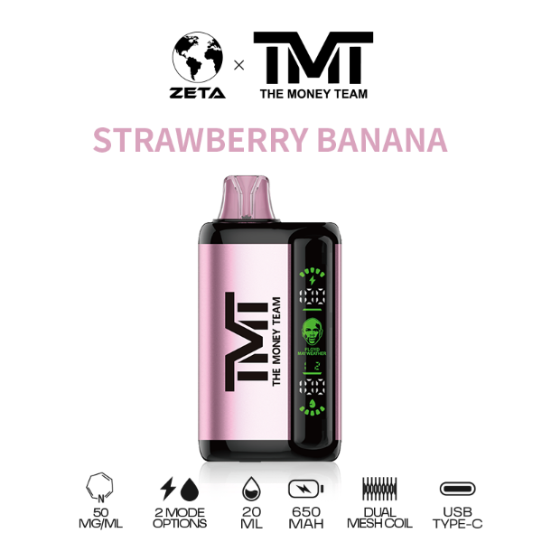   Best Deal TMT by Floyd Mayweather 15,000 Puffs Disposable Vape 20mL Strawberry Banana