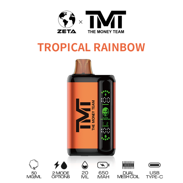   Best Deal TMT by Floyd Mayweather 15,000 Puffs Disposable Vape 20mL Tropical Rainbow