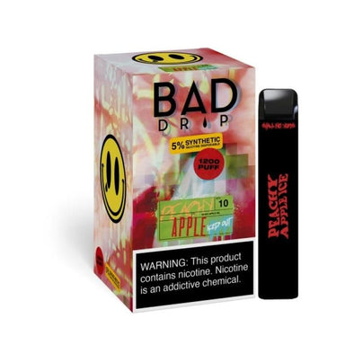 Bad Drip Synthetic Nicotine Disposable Vape 4mL 10 Pack Best Flavor Peachy Apple