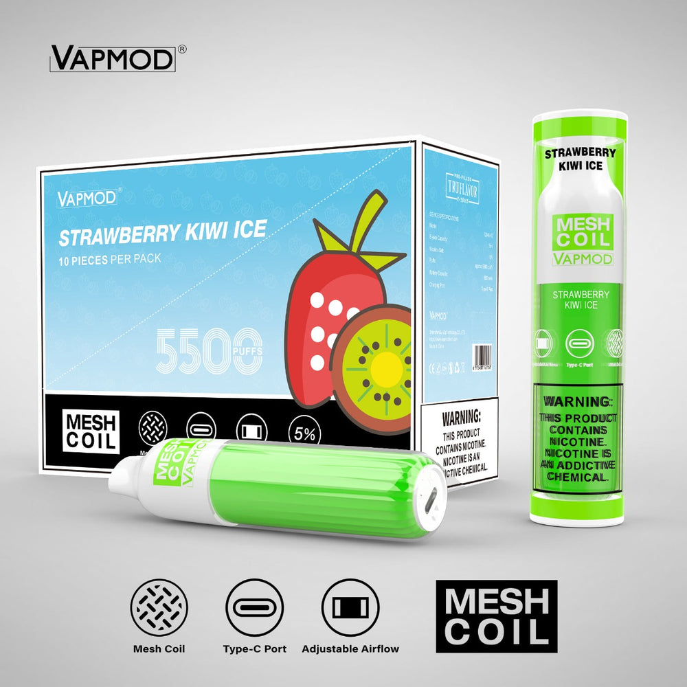 Vapmod QD40-V2 5500 Puffs Strawberry Kiwi Ice