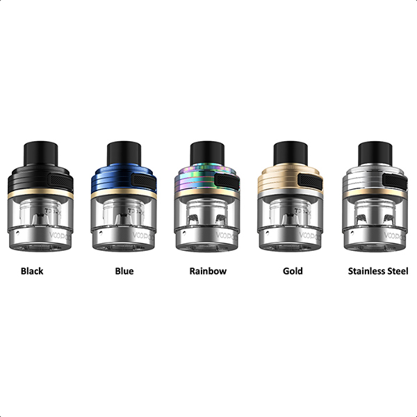 VooPoo TPP X Empty Pod 5.5mL Best Colors Black Blue Rainbow Gold Stainless Steel