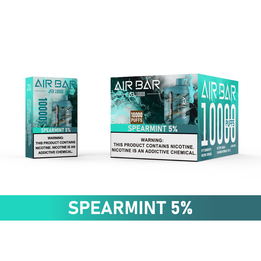 Air Bar AB10000 Disposable Vape 10-Pack Best Flavor Spearmint