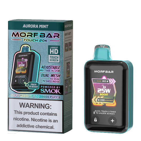 Best Deal Morfbar Touch 20000 Puffs Disposable Vape 18mL  Aurora Mint