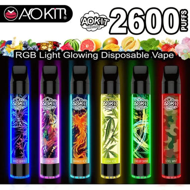 Aokit Lux 2600 Disposable Vape 8.5mL 10 Pack Best Flavors