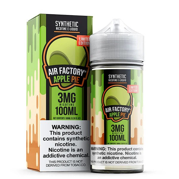 Air Factory Tobacco Free Nicotine 100mL Vape Juice Best Flavor Apple Pie